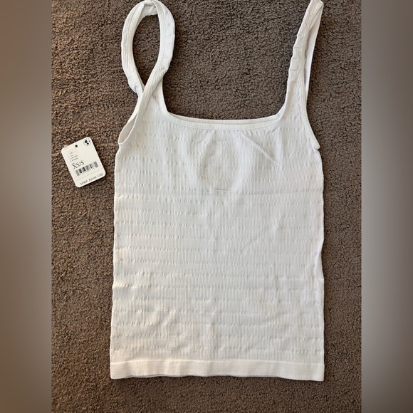 Free People NWT Square One Seamless Cami | Square Neck Stretch Crop Top | XS/S - Picture 9 of 12
